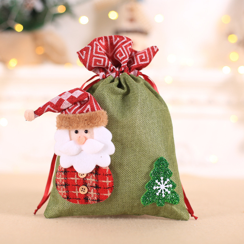 christmas gift drawstring wrapping bags santa sack