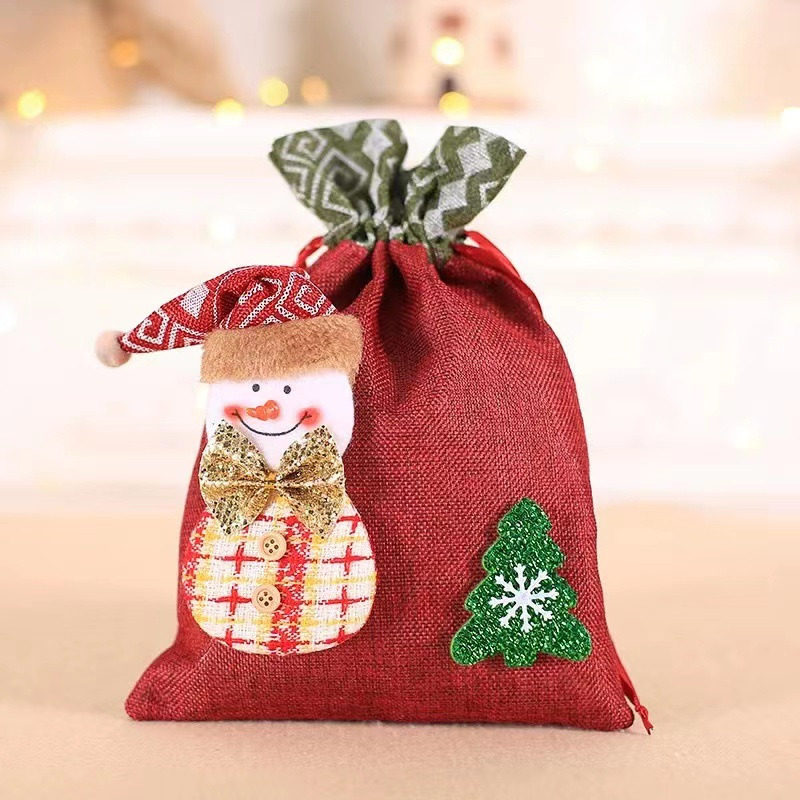 christmas gift drawstring wrapping bags santa sack