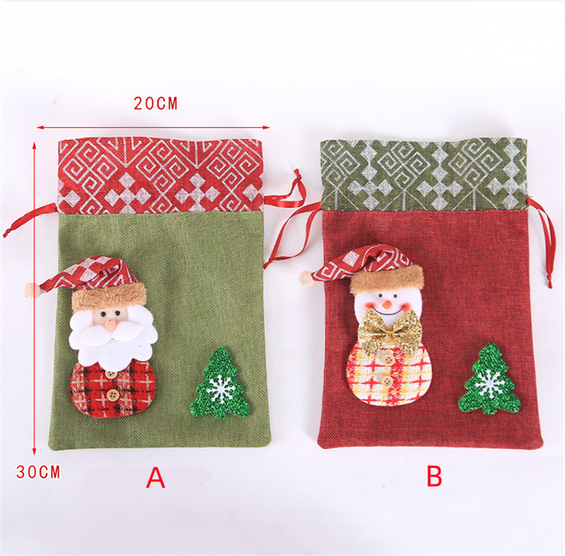 christmas gift drawstring wrapping bags santa sack