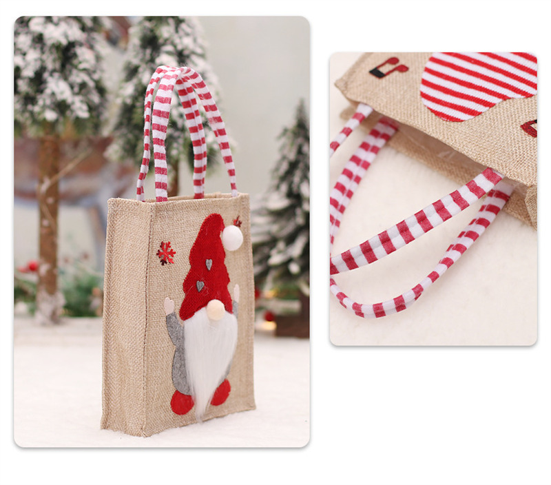 Christmas Santa Claus tote bag xmas candy gift bags