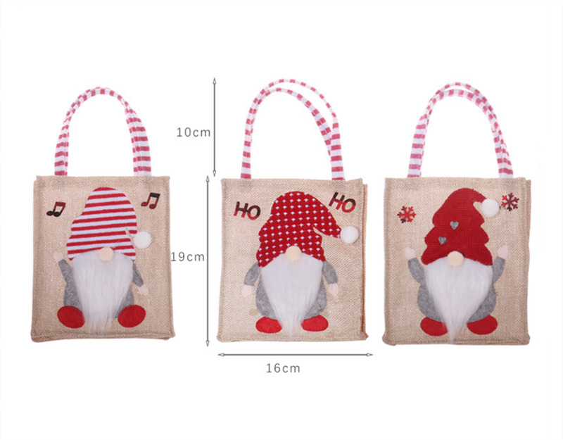 Christmas Santa Claus tote bag xmas candy gift bags