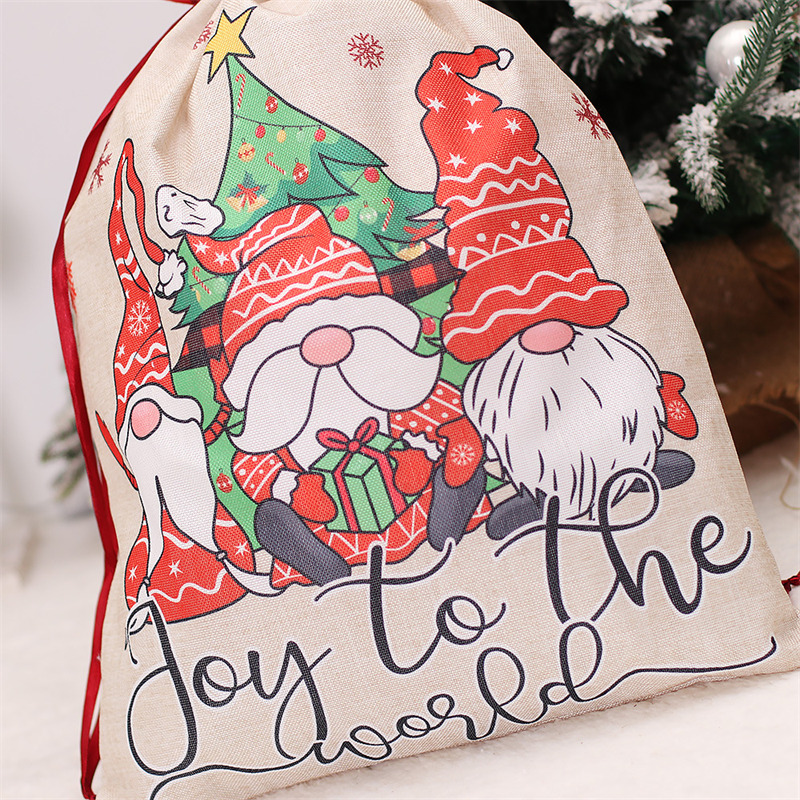 santa sack christmas drawstring bag