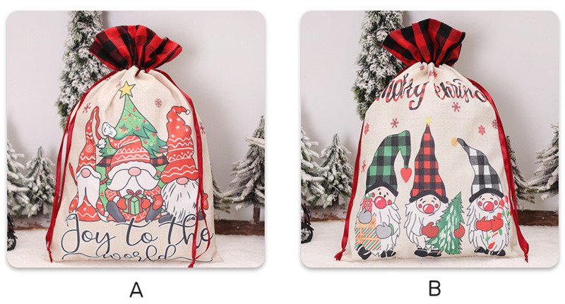 santa sack christmas drawstring bag