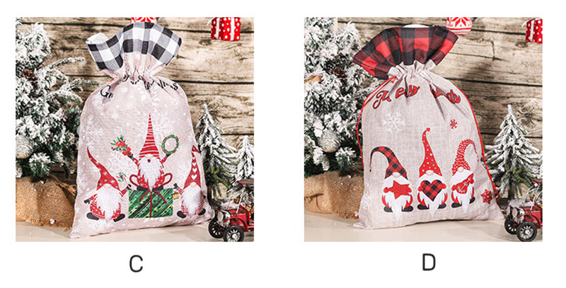 santa sack christmas drawstring bag