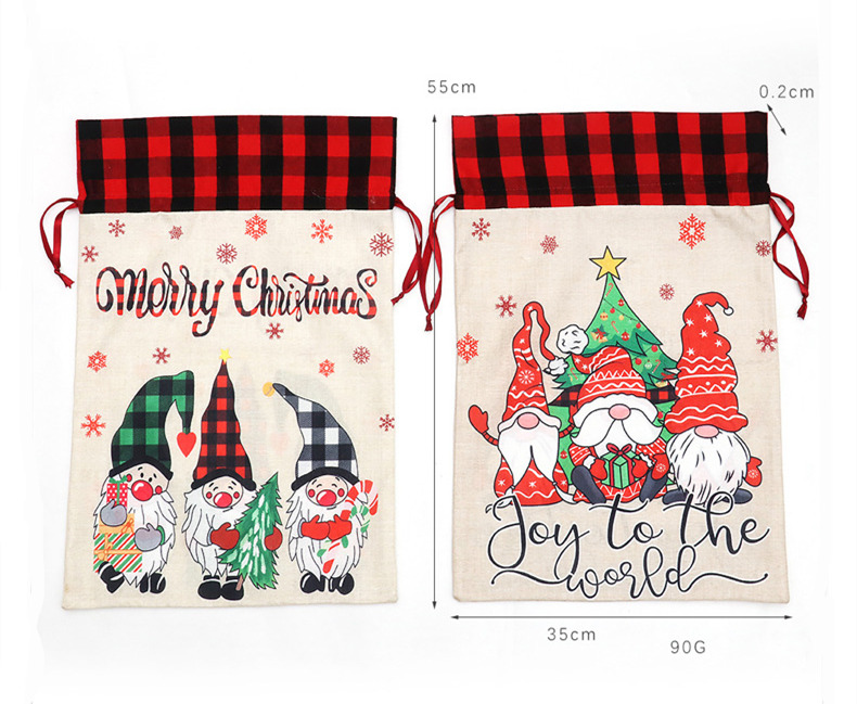 santa sack christmas drawstring bag