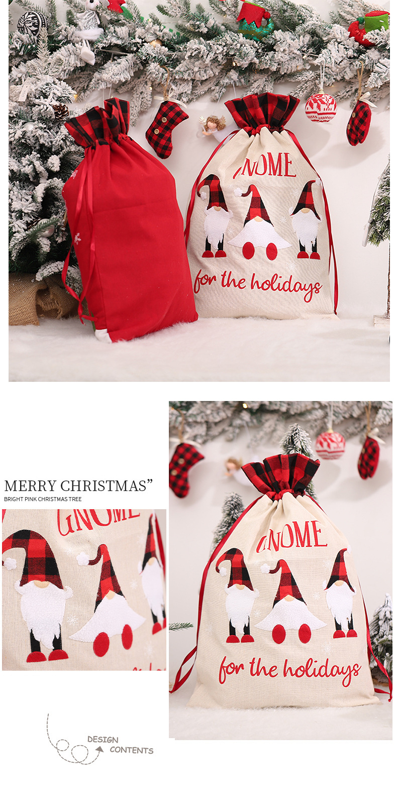 christmas drawstring bags xmas large santa sack