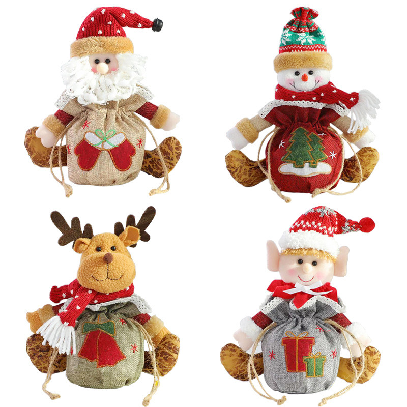 Christmas doll bag drawstring pouch