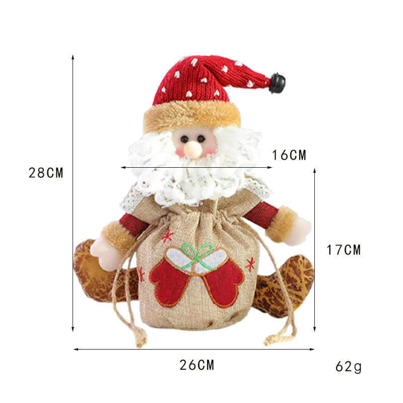 Christmas doll bag drawstring pouch