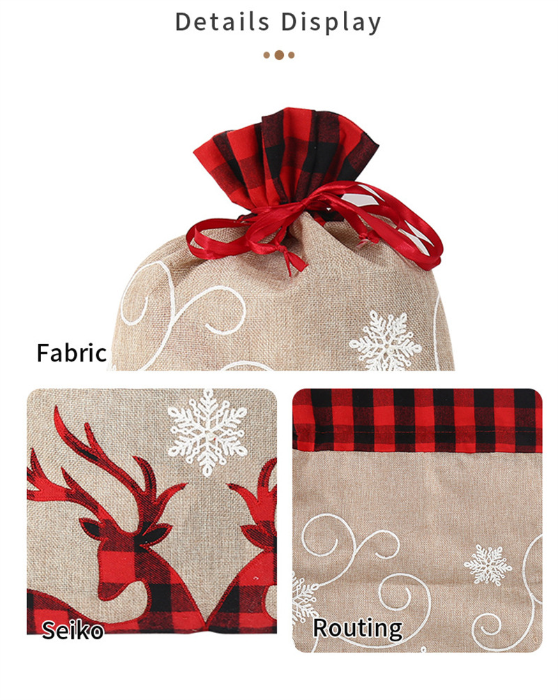 christmas large xmas gift candy drawstring bags santa sacks