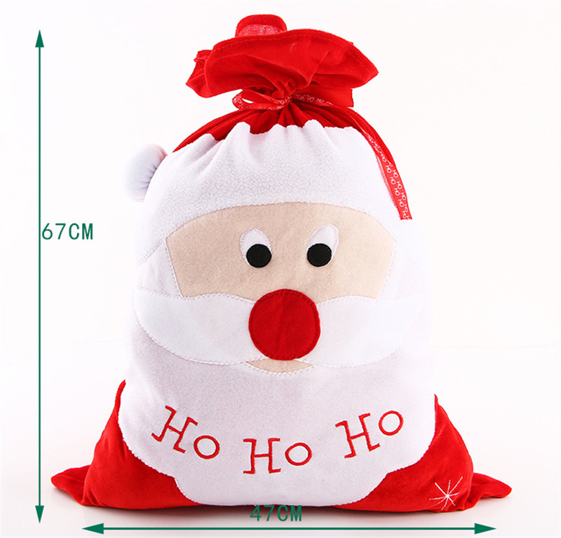 santa sacks christmas santa claus velvent drawstring bag