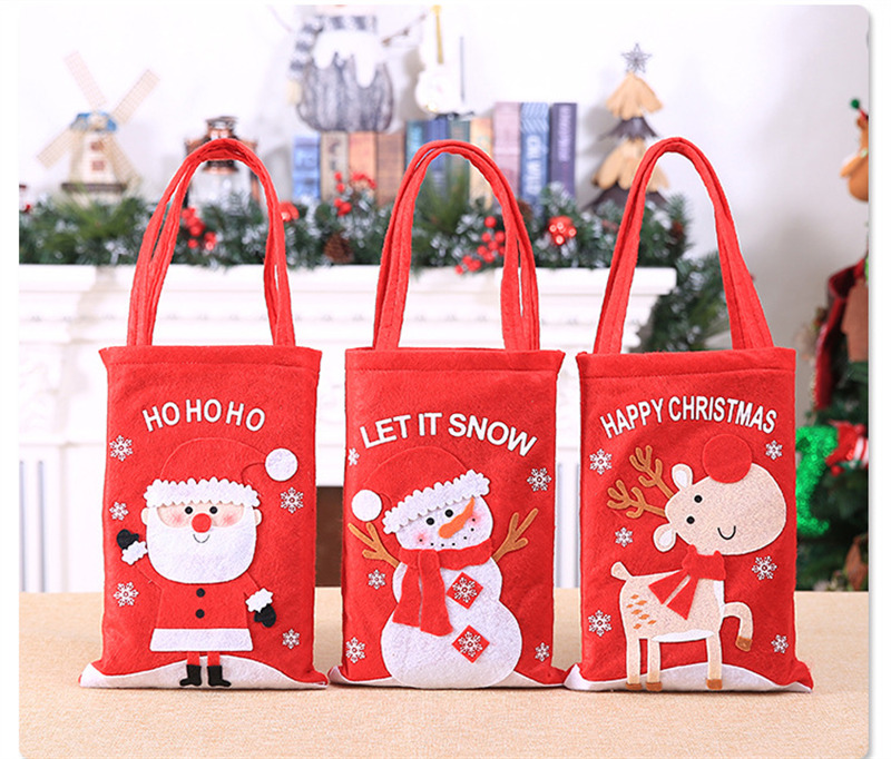 christmas santa claus tote gift bag