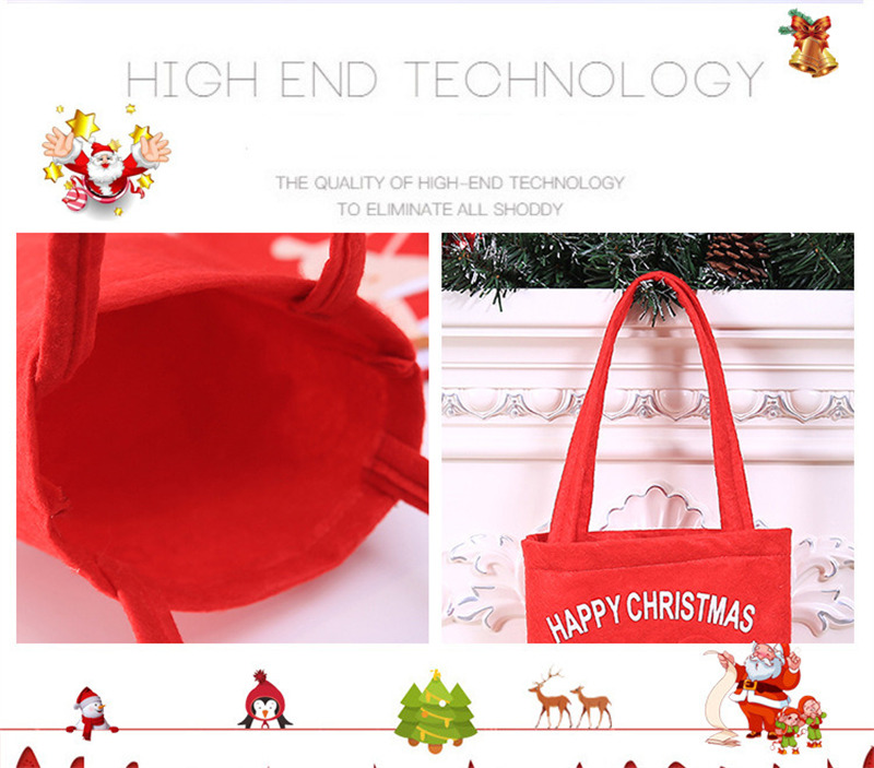 christmas santa claus tote gift bag