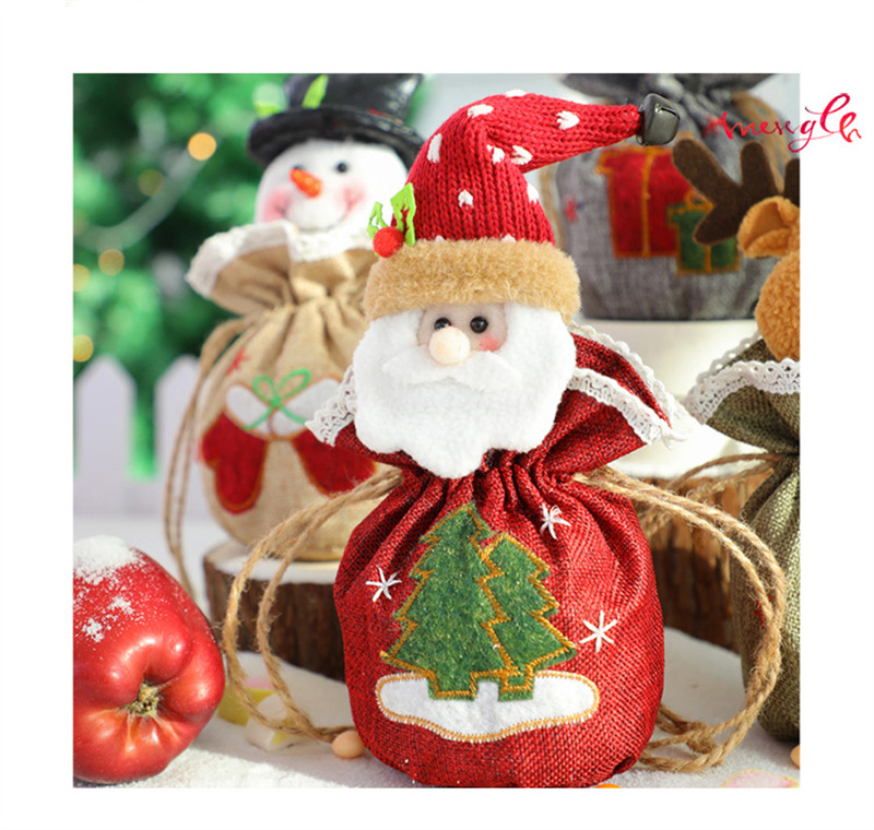 Christmas santa gift bags candy sacks xmas decoration