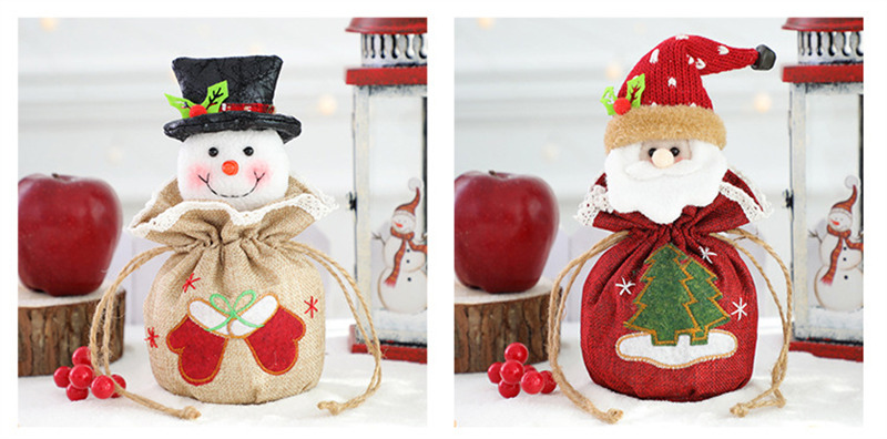 Christmas santa gift bags candy sacks xmas decoration