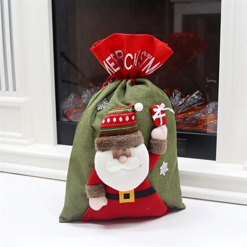 Christmas drawstring bags big size santa sacks