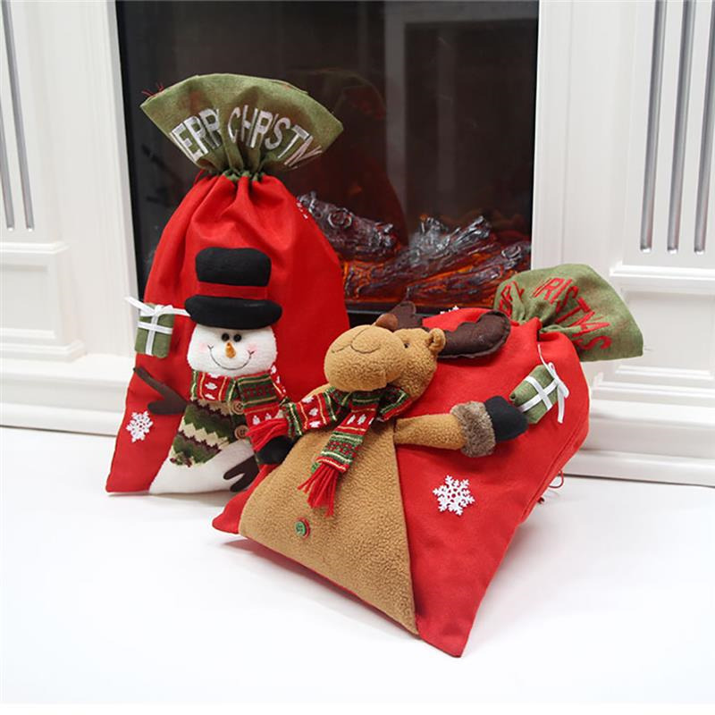 Christmas drawstring bags big size santa sacks