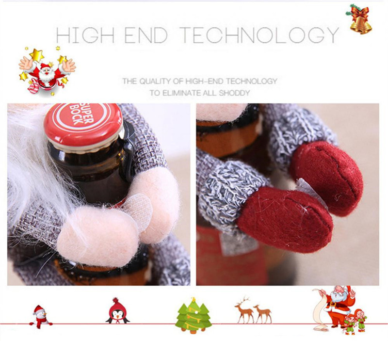 Christmas wine bottle cover doll Xmas table decoration