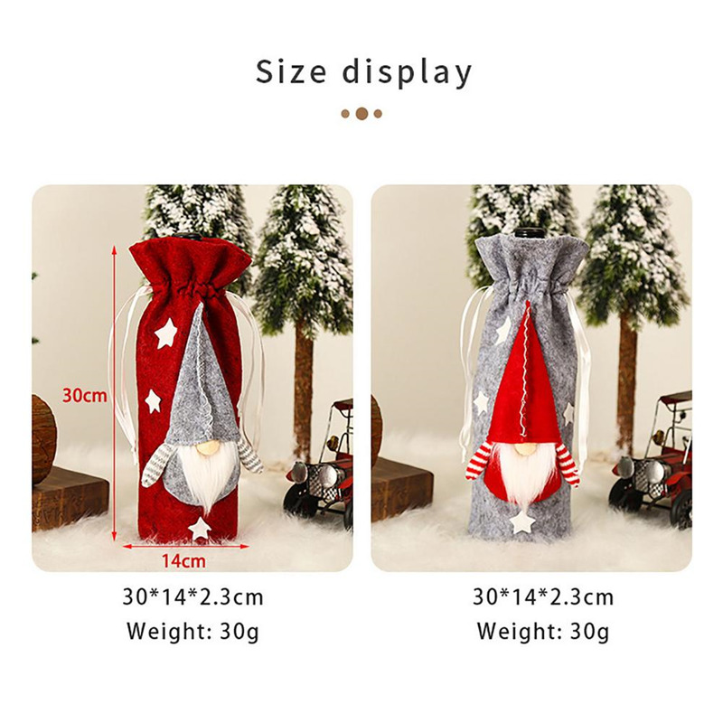 Christmas wine bottle sleeve forester doll cover