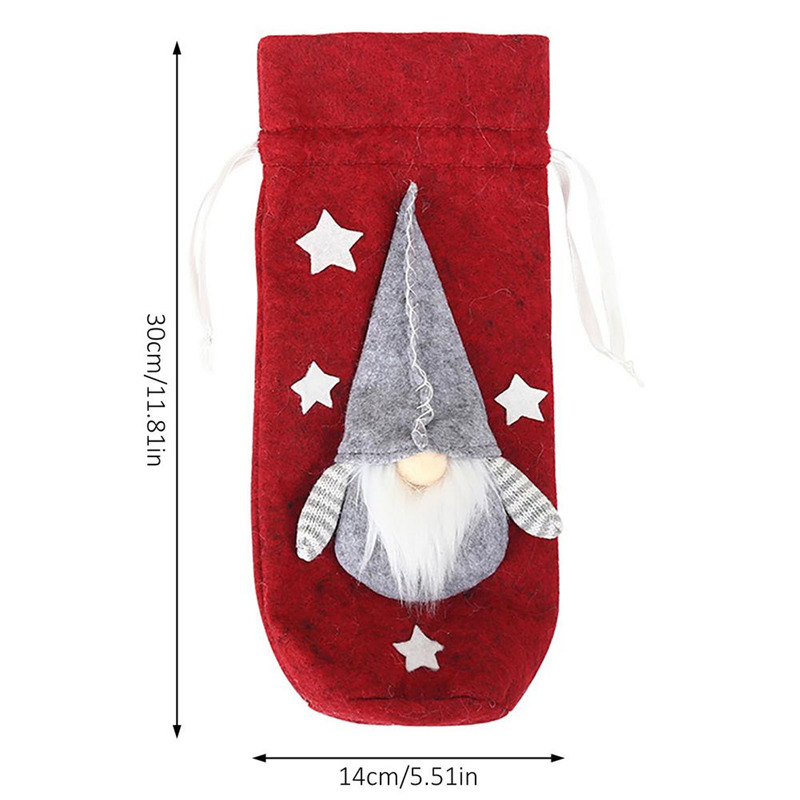 Christmas wine bottle sleeve forester doll cover