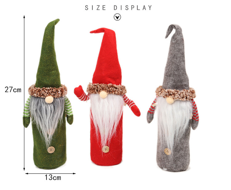 Christmas wine bottle sleeves santa claus cover sets