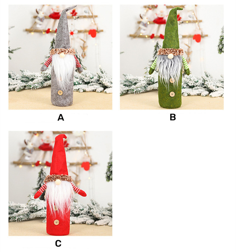 Christmas wine bottle sleeves santa claus cover sets