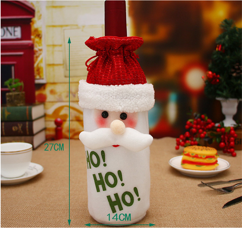 Christmas wine bottle sleeve sacks santa claus xmas decoration