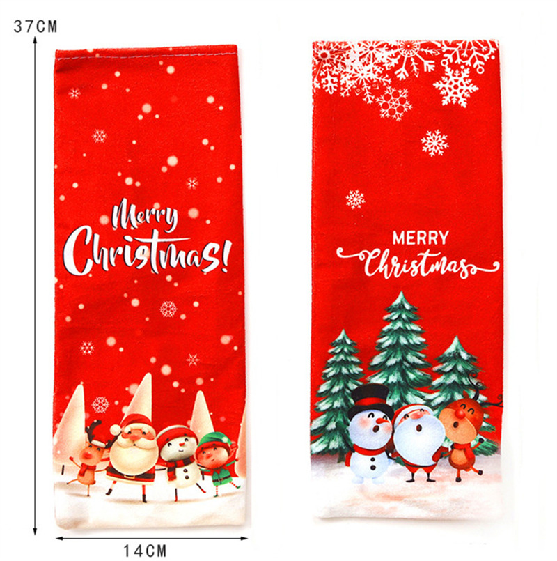 Christmas wine bottle sleeve xmas dress up table decor