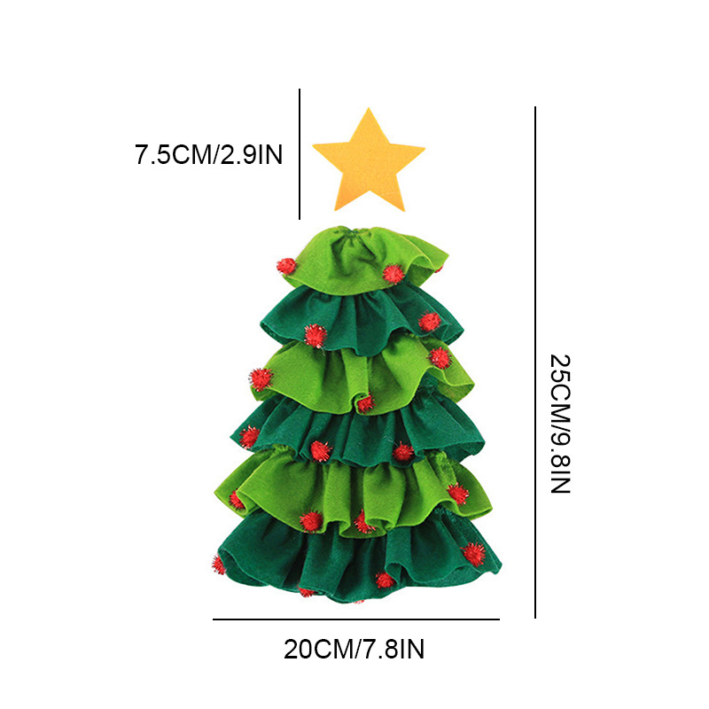 Christmas tree wine bottle covers dinner decor table ornament