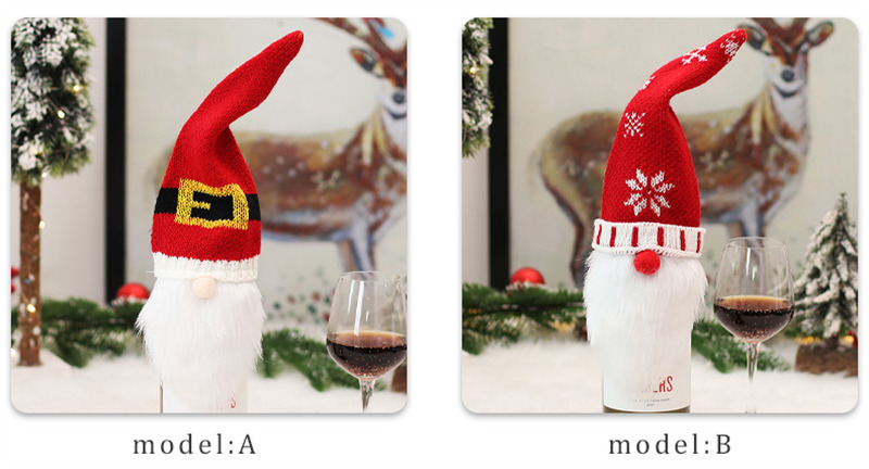 Christmas gnome wine bottle covers swedish tomte decoration