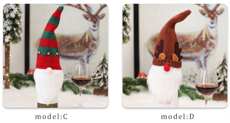 Christmas gnome wine bottle covers swedish tomte decoration