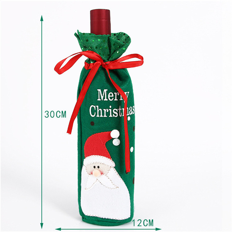 embroidered christmas wine bottle sleeve