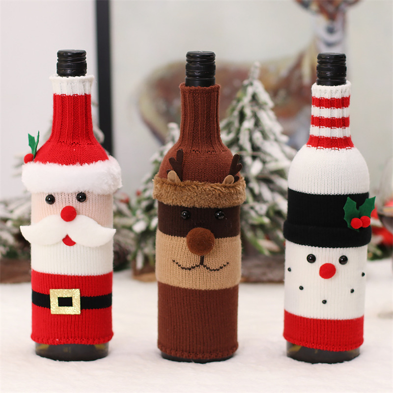 sweater snowman christmas wine bottle sleeve