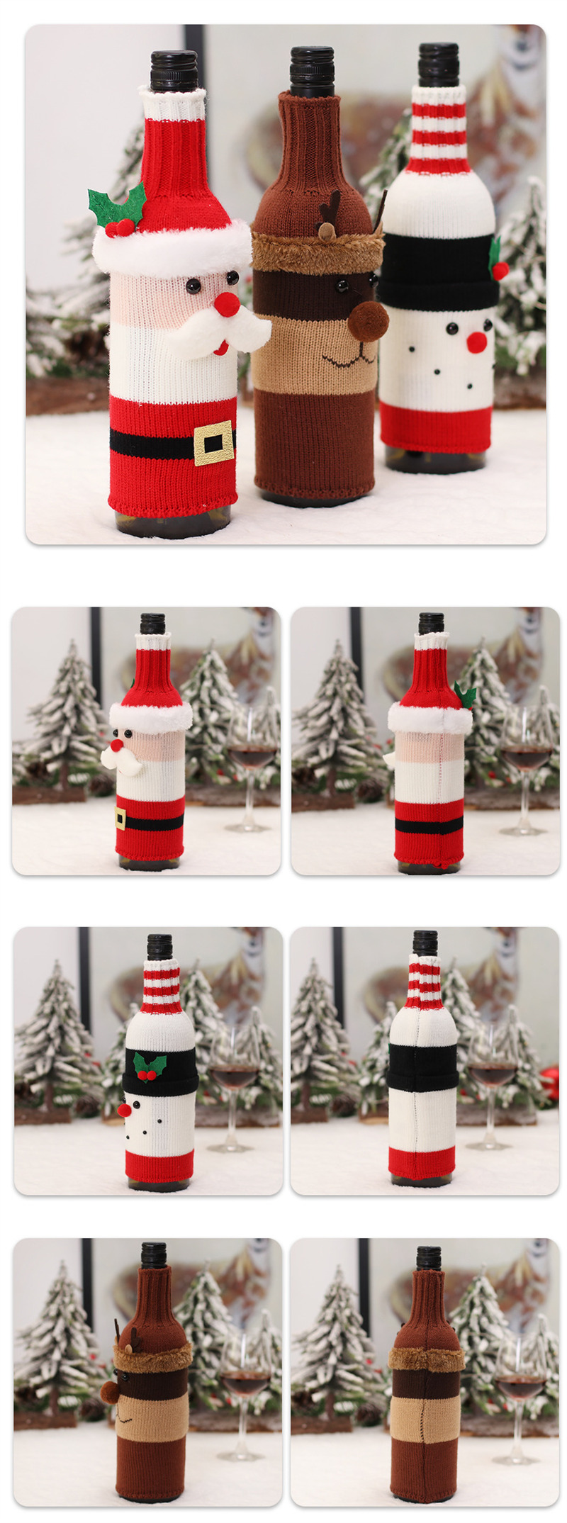 sweater snowman christmas wine bottle sleeve