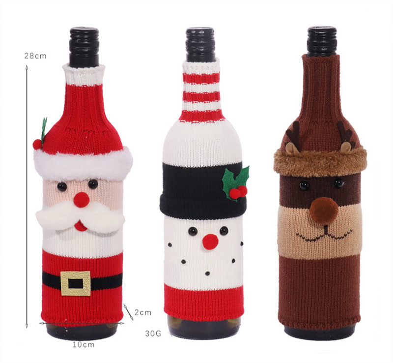 sweater snowman christmas wine bottle sleeve