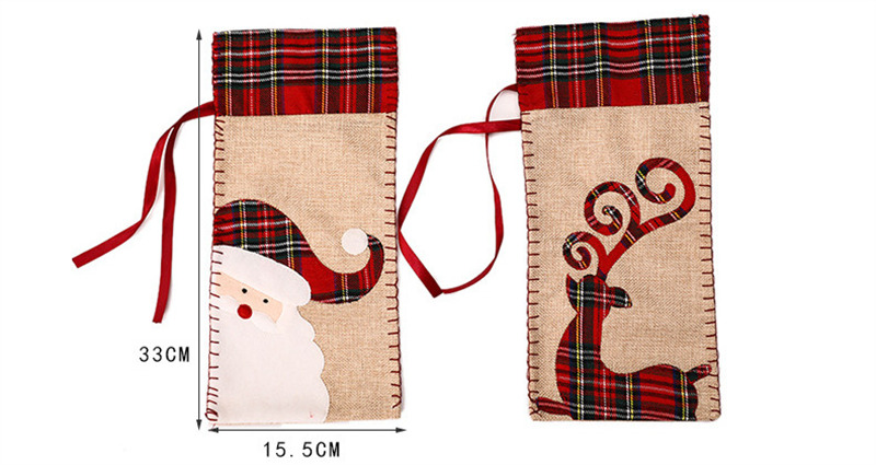 lattice edge christmas wine bottle sleeve