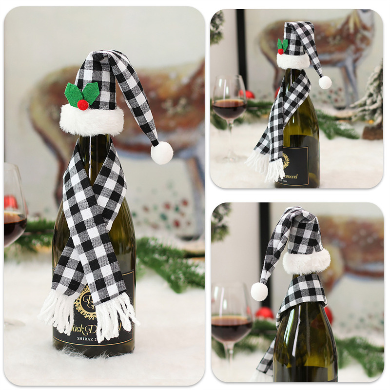 snowman practical woven christmas wine bottle cover