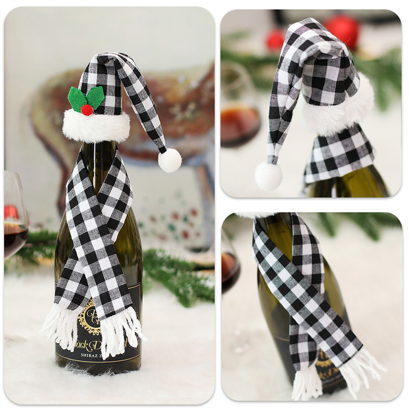 snowman practical woven christmas wine bottle cover