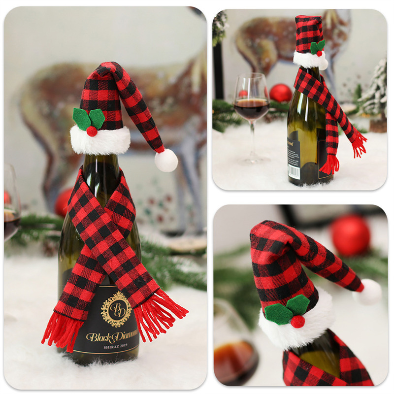 snowman practical woven christmas wine bottle cover