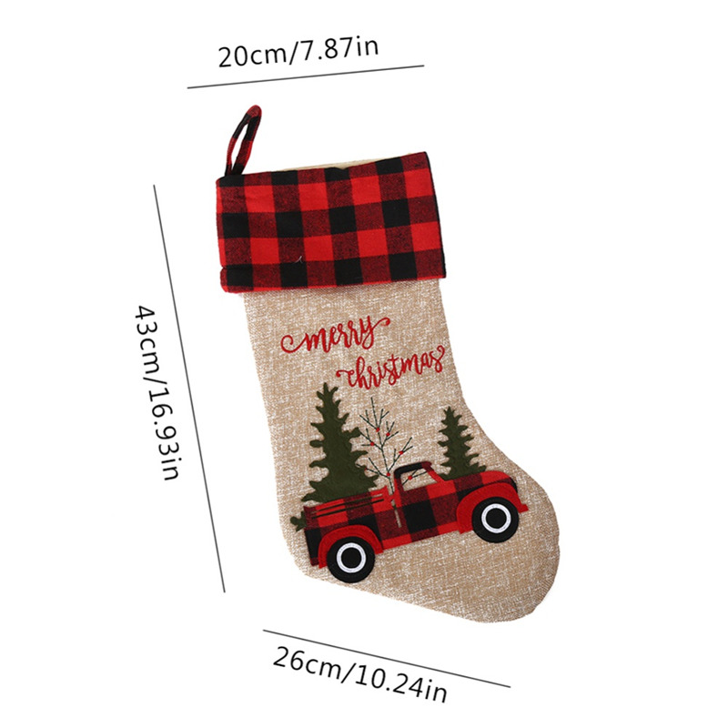 Truck Embroidery Christmas stockings Xmas Tree Ornaments