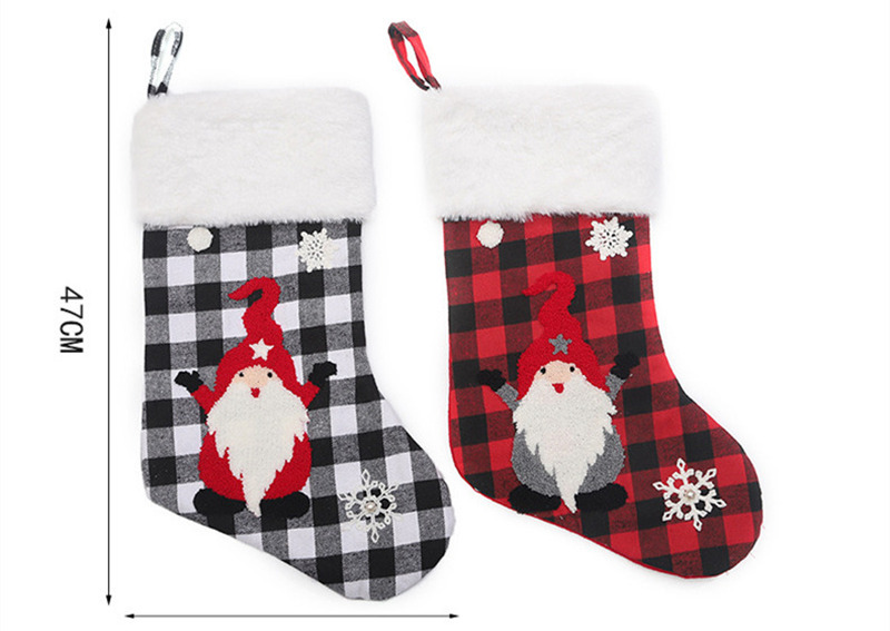 latticed christmas stockings xmas gift sacks for kids