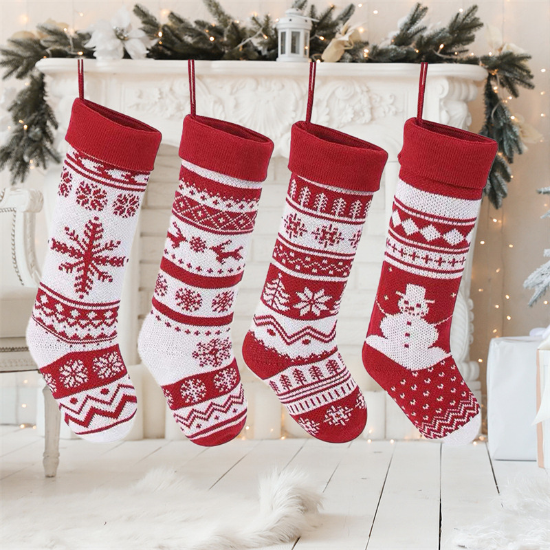 extra long knit christmas stockings 