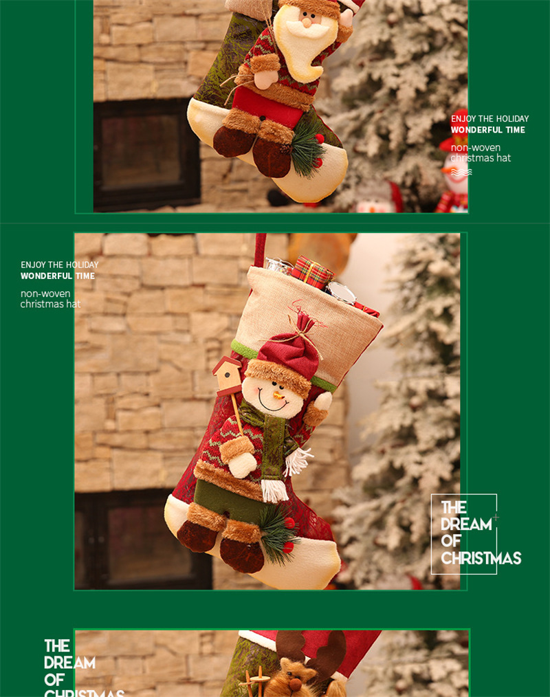 classic large christmas stockings decoration