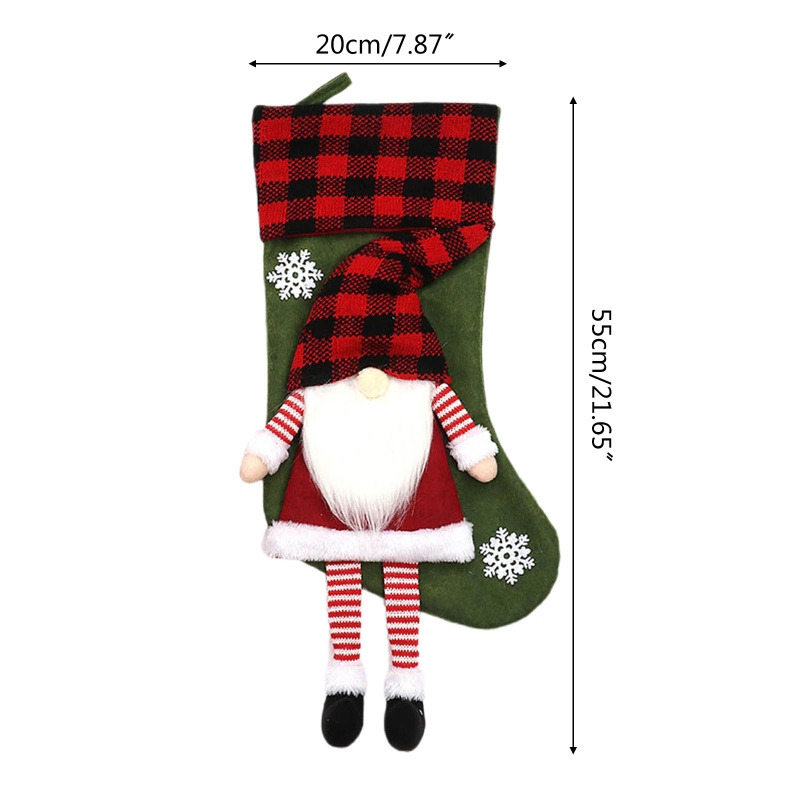 plush beard gnome christmas stockings decoration