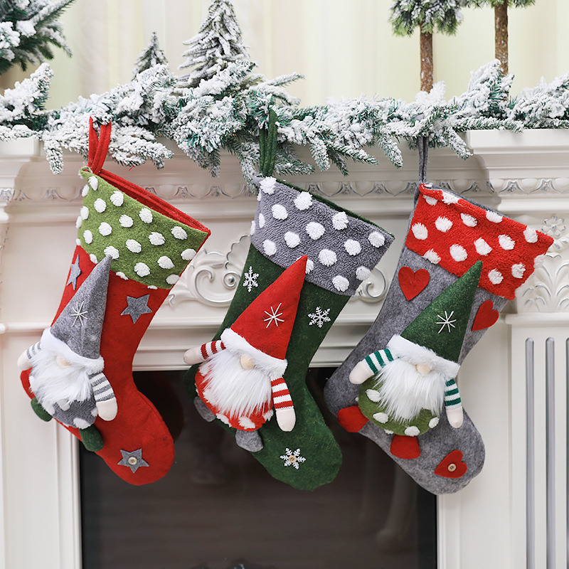 navidad wool christmas stockings xmas decoration