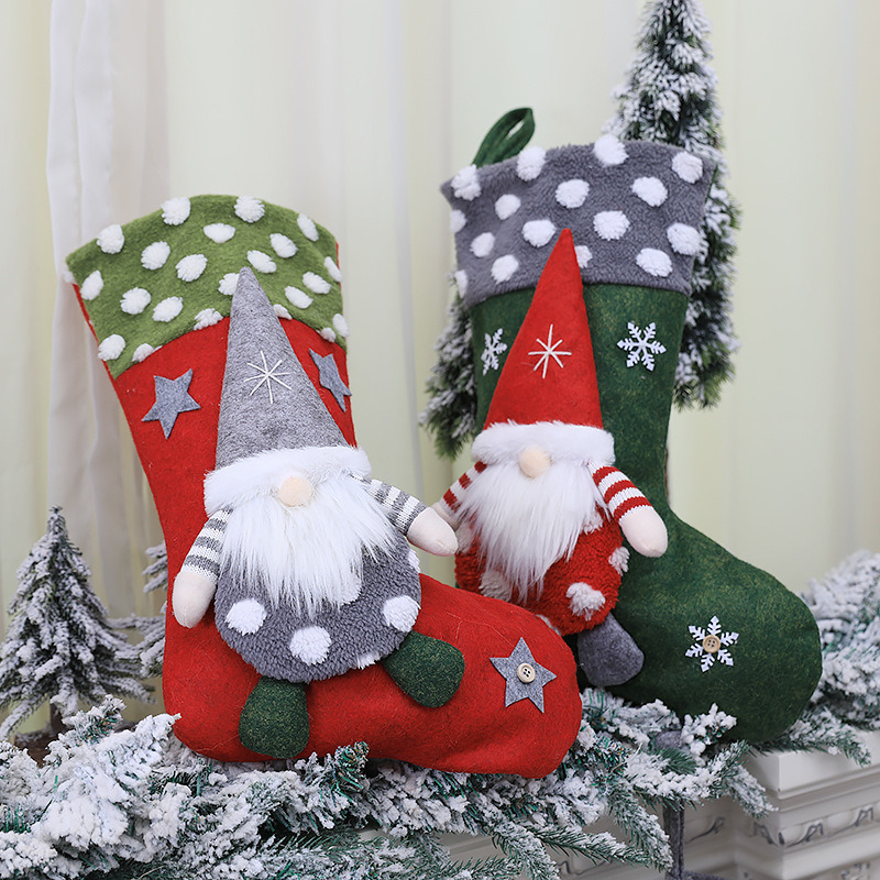 navidad wool christmas stockings xmas decoration