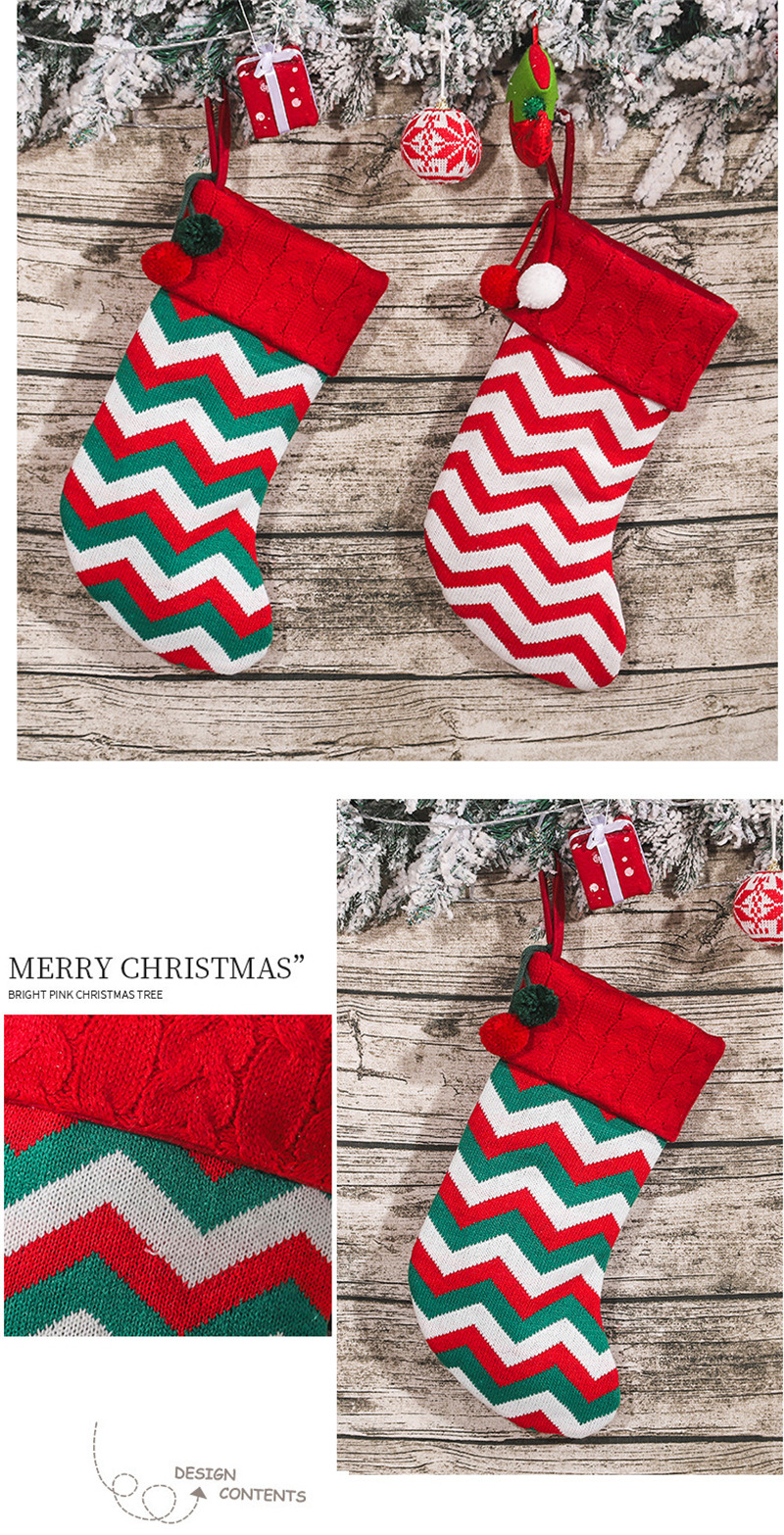 knit christmas stockings decoration xmas tree pendant