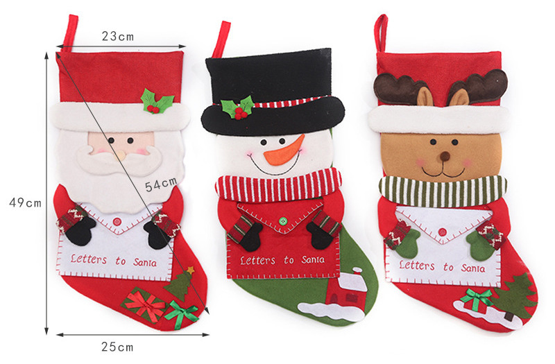 lovely christmas stockings candy sack xmas decoration