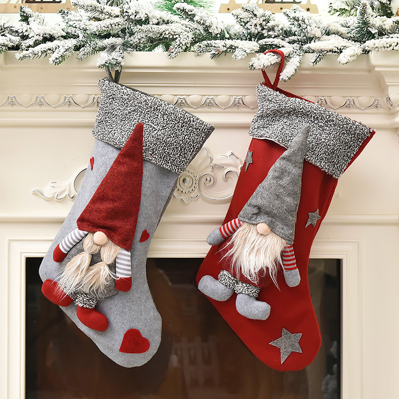 3D santa claus christmas stockings xmas decoration