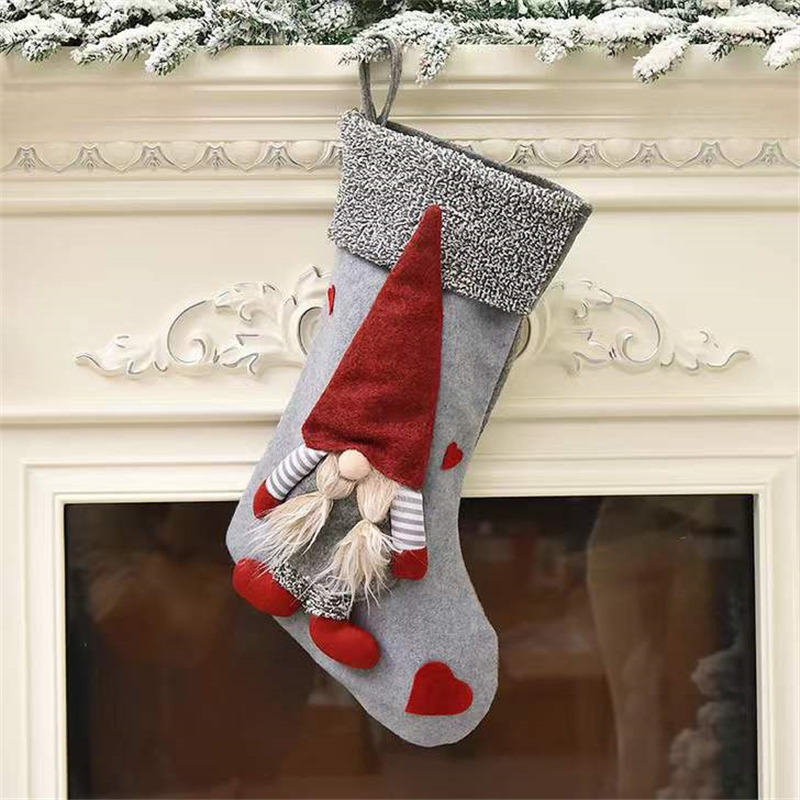 3D santa claus christmas stockings xmas decoration