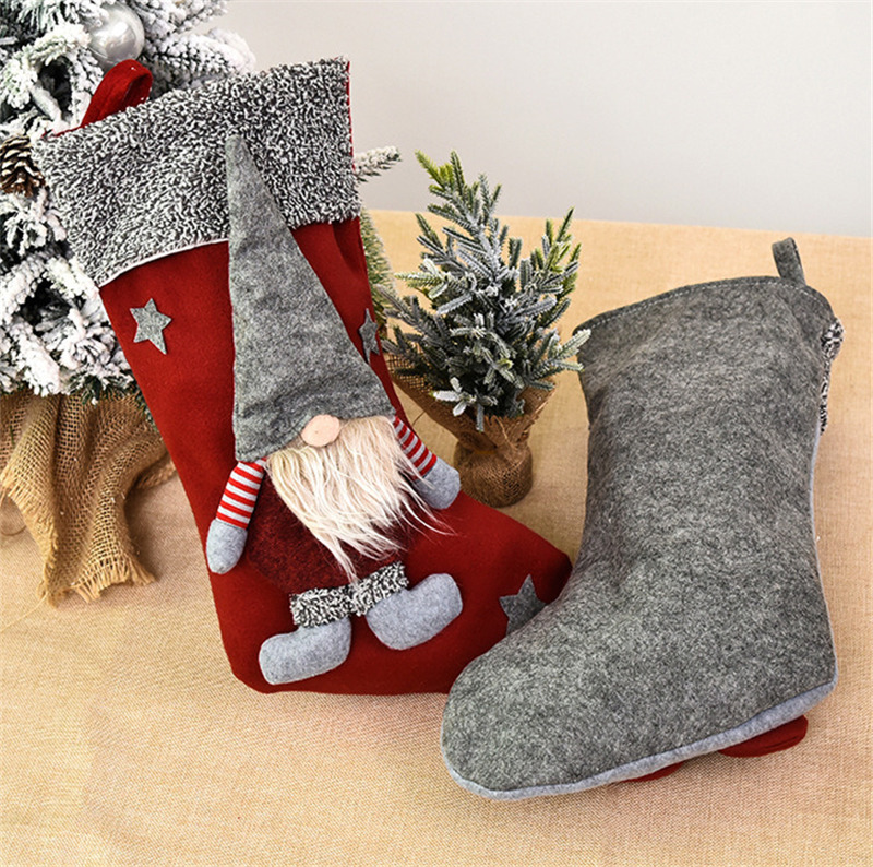 3D santa claus christmas stockings xmas decoration